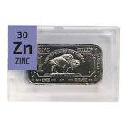 Zinc Metal 99.999%  element sample in Periodic Element Tile ingot foil pellets