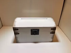 Wooden White Card Box for Party Gift Cards Receiving Box Wedding Card Box - Picture 1 of 2