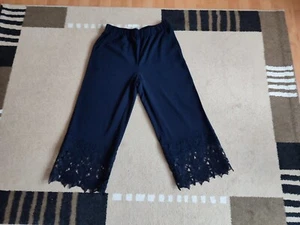 Culotte Mit Häkelspitze Von Rita Pfeffinger Größe 20 / 40 (Kurzgr.)Nachtblau Neu - Bild 1 von 5