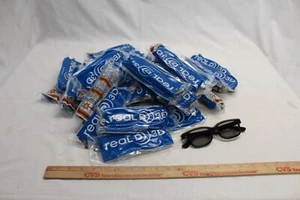 *NEW SEALED* 50 Pack - REAL D PASSIVE 3D Glasses - Black - Picture 1 of 4
