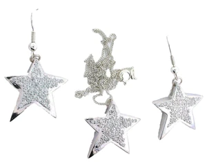 Twinkle Twinkle Little Star Sterling Lab Created CZ Pendant Earring Set EBS7816 - Picture 1 of 1