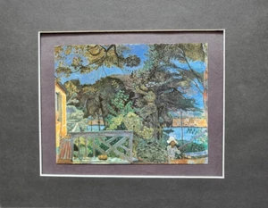 Pierre Bonnard "Terrace at Vernon " Color Offset matted Lithograph  1991 - Picture 1 of 2