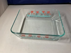 Vintage Pyrex LUCKY IN LOVE Rectangular Glass Dish, Some Wear No lid - Picture 1 of 11