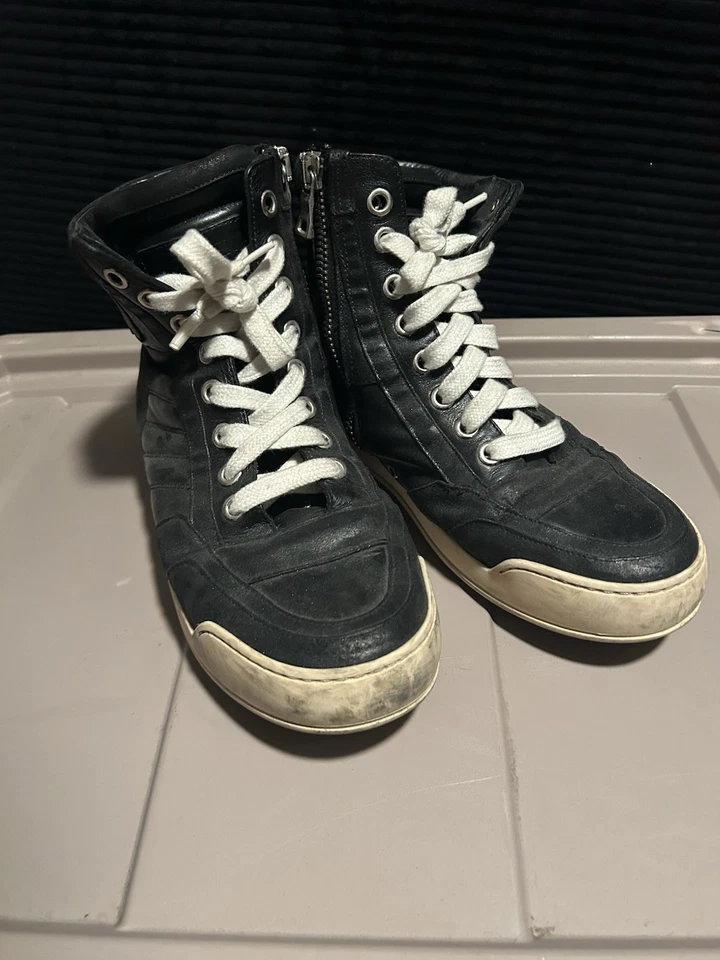 Zapatillas altas de cuero Balmain, talla 41 UE Foto 1 de 4