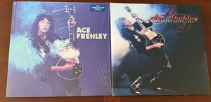 ACE FREHLEY Now Playing Blue Color Vinyl & Greatest Hits Live 2-LP Splatter KISS - Picture 1 of 3