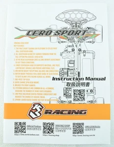 3Racing Cero Sport Manuale Proprietari Manuale Istruzioni Advance Touring Car SPEDIZIONE USA - Foto 1 di 2