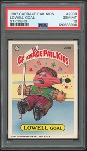 Topps Garbage Pail Kids 1987 octava serie #299B Lowell Goal PSA 10 GEMA como nuevo Os8 - Imagen 1 de 2