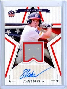 Camiseta deportiva Panini 2025 USA Stars & Stripes Slater de Brun autógrafo radiocontrol novato - Imagen 1 de 2