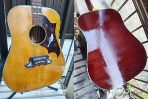 Vintage 1970s Japan Dove-Style Acoustic Guitar with Adjustable Bridge Pickup - Picture 1 of 12