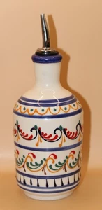 Spanische Keramik Olivenöl Spender Flasche handbemalt Steinzeug Kruzifix - Bild 1 von 5