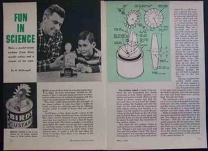 Dampfturbinenmaschine leicht 1960 Bauanleitung PLÄNE Wissenschaftsmesse - Bild 1 von 1