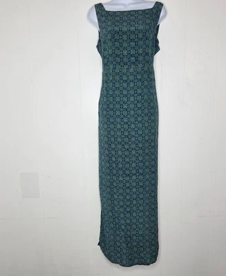 Maxi Vestido Amanda Smith Mujer 100% Seda Y2K Geométrico Talla L Forrest Hada Largo Foto 1 de 4