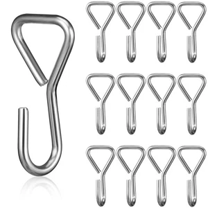  100 Pcs Hooks Stainless Steel Hooks Heavy Duty S Hook Heavy Cargo Strap Hooks - Bild 1 von 12