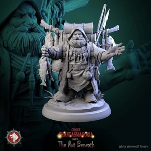 ABS-LIKE RESIN 3D PRINTED GORVIN GRISTLEHOOK WHITE WEREWOLF TAVERN | D&D - Picture 1 of 4