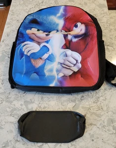 Nuovo zaino Sonic the Hedgehog & Knuckles per bambini 17" con sacchetto per matite - Foto 1 di 4