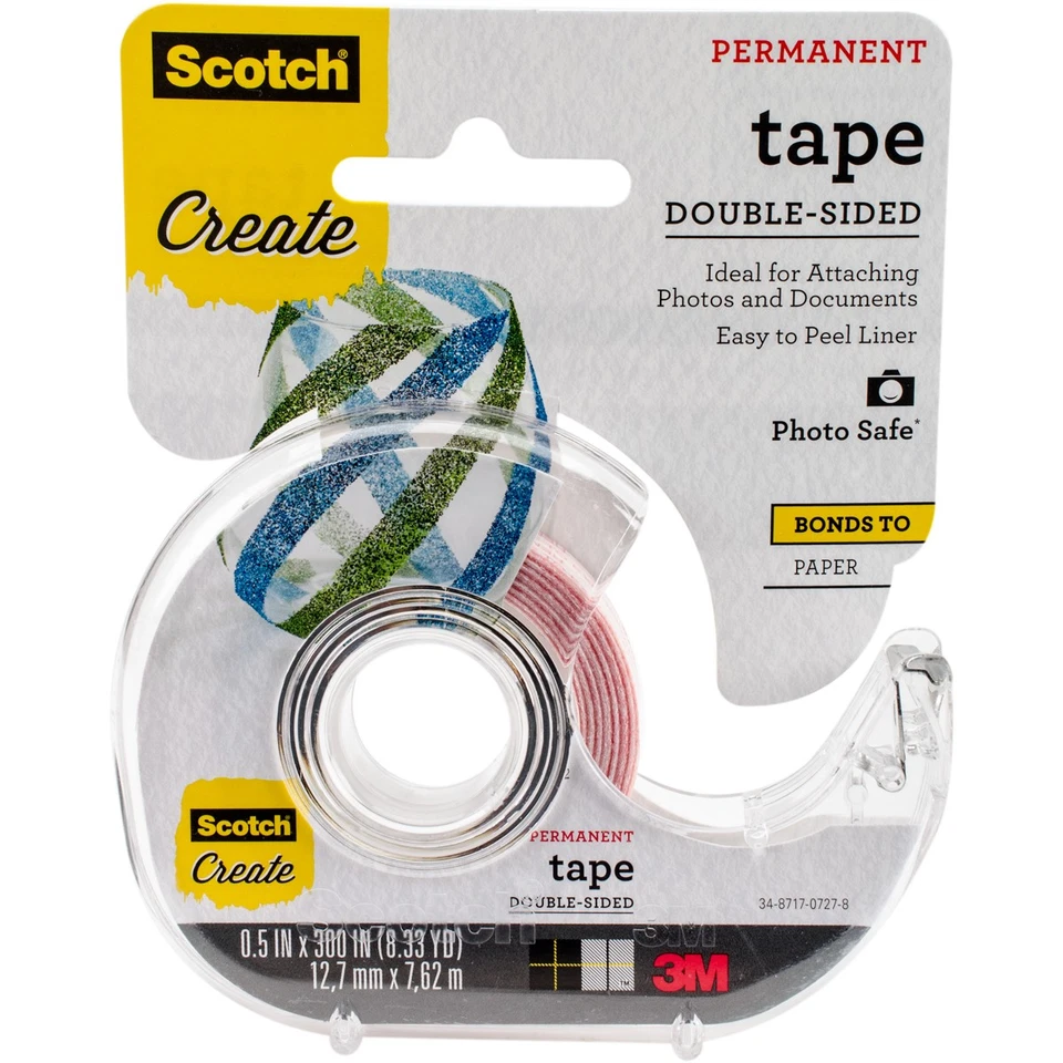 Cinta permanente de doble cara Scotch Create -.5"X300" Foto 1 de 1