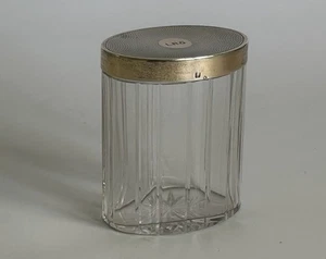 Rare 19th C. French Crystal Box – Guilloché Vermeil Lid, Minerva Hallmark - Picture 1 of 14