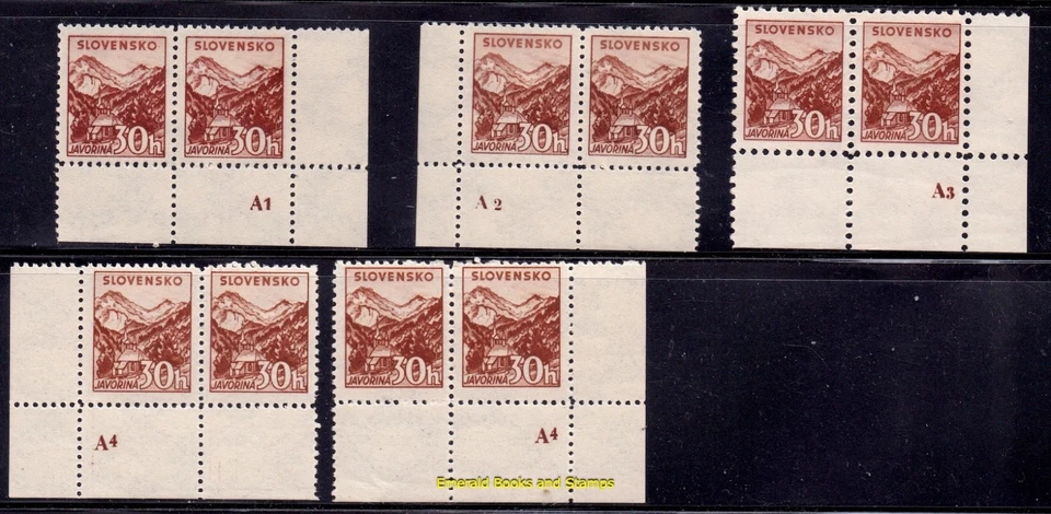 EBS Slovakia 1940 - Javorina - PLATE NUMBERS  - Michel 75 YA - MNH** - Image 1 of 1
