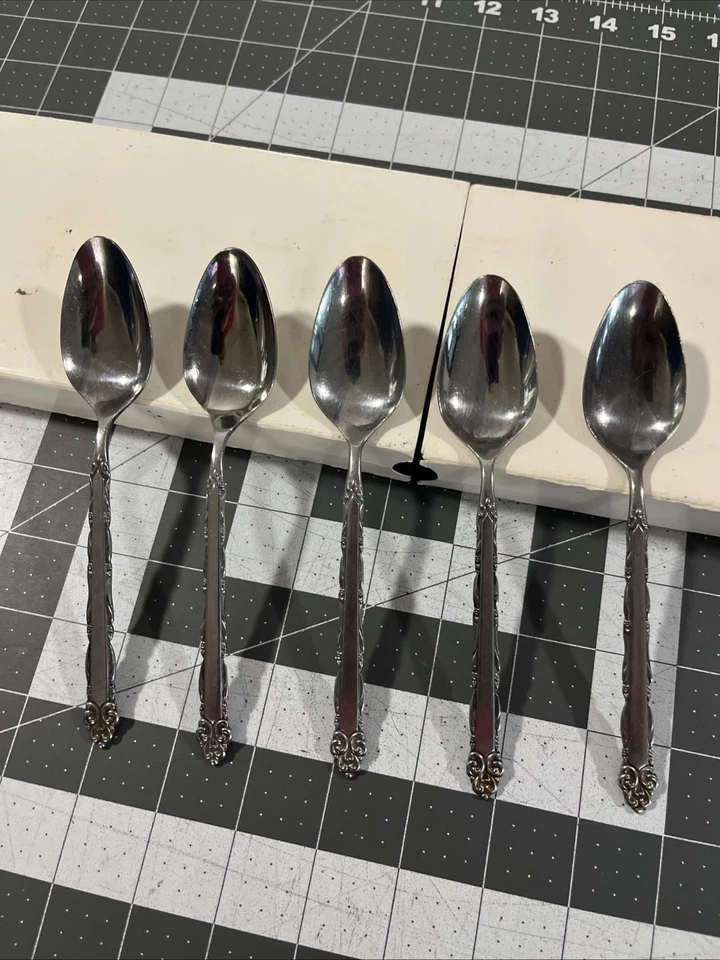 Ecko Eterna Mary Ellen (5) Teaspoons Stainless Flatware Replacements - Image 1 of 4