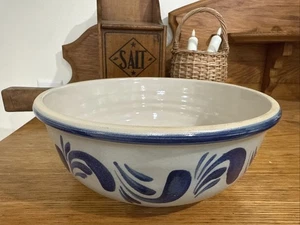 Vintage Salzglasur Keramik Steinzeug Schale Kobalt handbemalt Design Landhaus Bauernhof - Bild 1 von 5