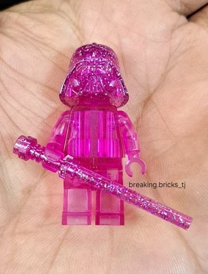 Lego StarWars Minifigure Prototype Darth Vader Transparent Glitter Pink - RARE - Image 1 of 3