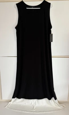 NWT Tiana B Womens XL Black White Colorblock Maxi Tank Dress Sleeveless Summer - Image 1 of 4