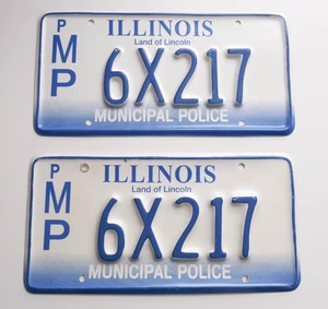 Utilería de película - Un par de matrículas ILLINOIS - Imagen 1 de 6