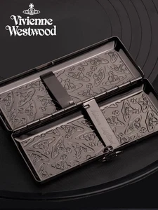 Vivienne Westwood Zigarettenetui ORB Silber/Gunmetal mit Box Geschenk für Mann - Bild 1 von 4