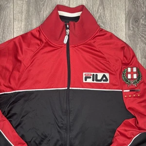Giacca Italia Uomo Piccola Rossa Nera Pista Calcio Full Zip Nazionale Italia - Foto 1 di 9