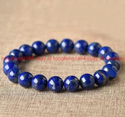 Natürliche 1Stück 8mm Lapis Lazuli Armband Blaue Edelsteine Stretch Armband 19cm - Bild 1 von 2
