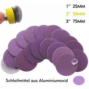 Schleifscheiben 25-75mm Schleifpads Korn 60-10000 Klett Excenter Nass & Trocken - Bild 1 von 27