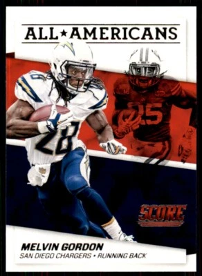 2016 Score All-Americans Melvin Gordon San Diego Chargers #2 - Image 1 of 2