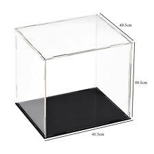 Acrylic Clear Cube Perspex Display Box Case 40.5cm Big Collectables Dustproof UK