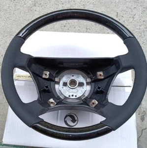 1992-98 for Mercedes S500 S600 W140 Steering Wheel Dark Green Wood Black Leather - Picture 1 of 10