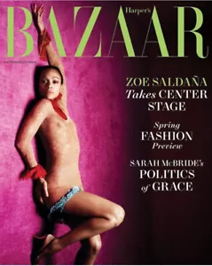 HARPER'S BAZAAR-FEBRUARY 2025-ZOE SALDANA-NEW-FAST SHIPPING - Foto 1 di 1