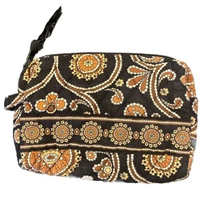 VERA BRADLEY CAFE LATTE SCHWARZ BRAUN SCHMINKTASCHE REISSVERSCHLUSS GEBRAUCHT, IN EINWANDFREIEM ZUSTAND - Bild 1 von 3