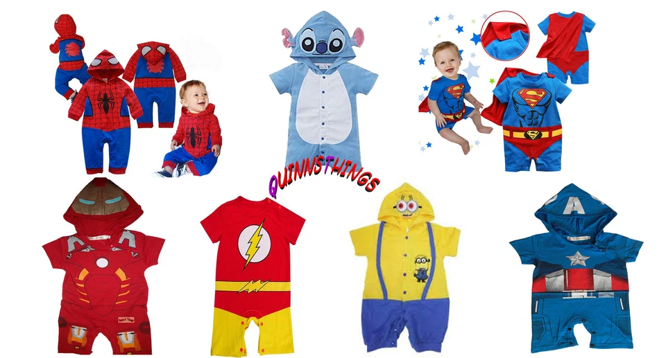 Superhero Comic Baby Toddler Boy Party Costume Fancy Dress Outfit. Fast,UK & new - Image 1 of 1