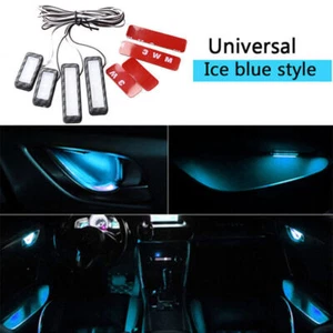 Ice Blue Door Bowl Handle LED Ambient Atmosphere Light Lamp Decor Universal - Picture 1 of 7