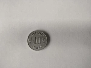  Collectable Vintage 10 Aurar coin from Iceland 1971 aluminum - Picture 1 of 3