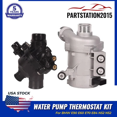 Water Pump Thermostat Kit Fits For BMW E90 E60 E70 E84 N52 N52 11517586925 - Image 1 of 4