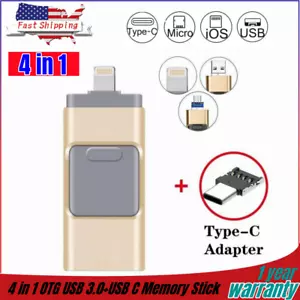 2TB USB Flash Drive Photo Thumb Stick Memory External Storage For iPhone iPad PC - Picture 1 of 12