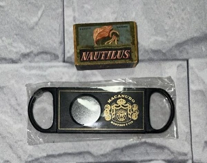 Collectible, 2 Tobacco Items, Macanudo Cigar Cutter, Vintage Nautilus Matches - Picture 1 of 20