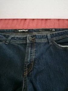 Jordache Women's Blue Jeans W/Button Flap Back Pockets Size 18 Bootcut - Picture 1 of 13