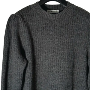 ELODIE Damen schwerer Designer Premium grau Pullover leichte Bischof Schultern XL - Bild 1 von 5