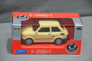 Welly NEX Polski Fiat 126 Beige Diecast Modelo Coche Clásico Escala 1:34 11cm En Caja - Imagen 1 de 7