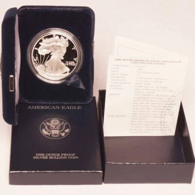 2000-P Silver American Eagle Dollar Proof - Image 1 of 3