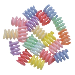 20 piezas Coloridas Cuentas de Rasta de Plástico en Espiral Temor Trenza de Cabello Puño Decoración del Cabello - Imagen 1 de 2