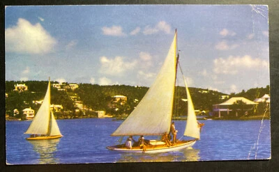 1951 Bermuda RPPC Postcard Cover To New York USA Looking Southwest Across - Image 1 of 2