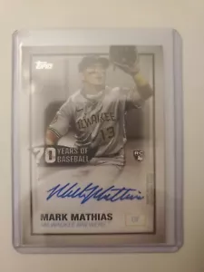 2021 Topps Series 1 Mark Mathias Auto - Picture 1 of 2