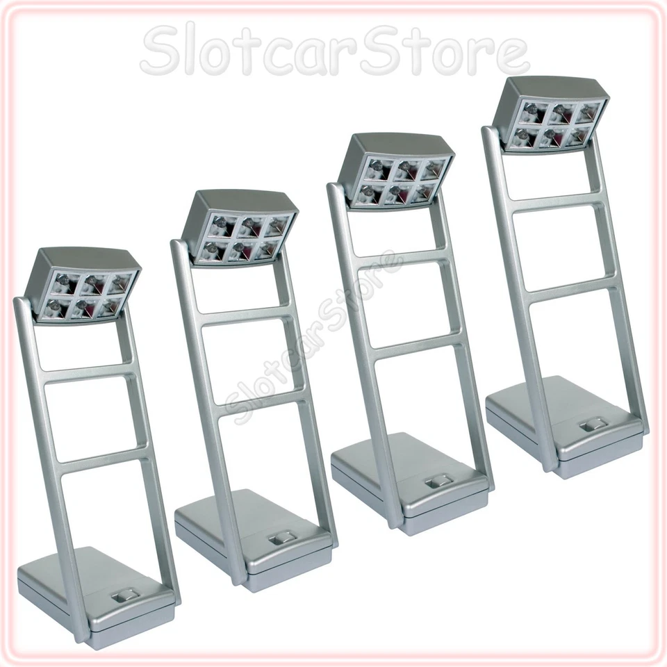 Tipp-Kick 4x LED Flutlicht Carrera GO Digital 1:32 1:24 1:43 Slotcar Floodlights - Bild 1 von 1